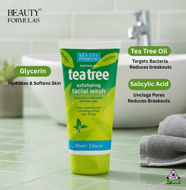 TEA TREE FACIAL WASH 150ML - Image 2