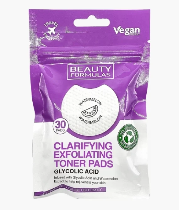 CLARIFYING GLYCOLIC ACID EXFOLIATING TONER PADS 30’S